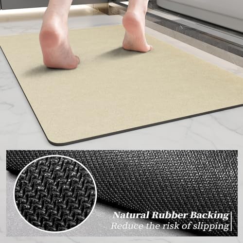 Long Bath Rugs 47x17-Diatomaceous Earth Stone Bath Mats - Image 4