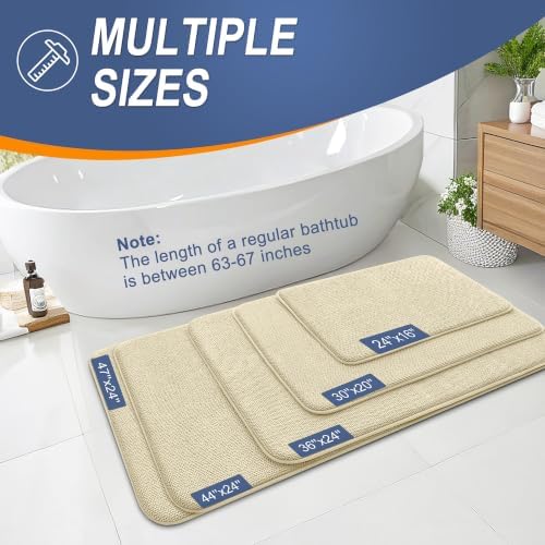 OLANLY Memory Foam Bathroom Runner Rug 59x20, Absorbent Long Bath Mat - Image 5