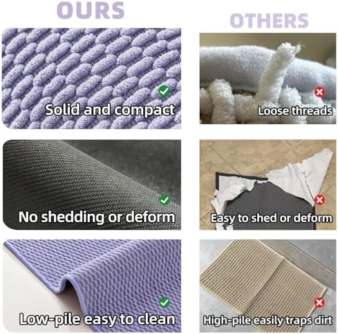 TYUU Toilet Rug, Thin Toilet Rugs U Shaped Washable Non Slip Absorbent Quick - Image 6