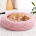 WNPETHOME Large Pink Round Calming Dog Bed Cat Bed by WNPETHOMEPETSHOME