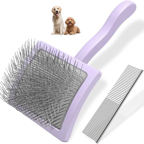 2PCS Slicker Brush for Dogs & Pet Comb, Professional Dog Grooming Brush by Unknown