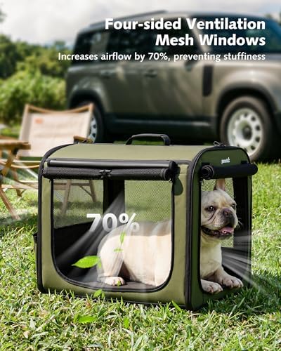 Dog Car Carrier Light Weight 24×17.7×20.5in, Foldable Dog Carrier - Image 6