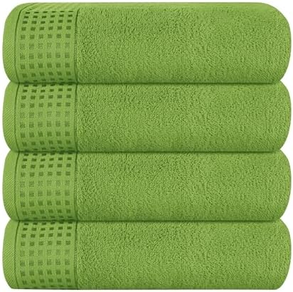 GLAMBURG Ultra Soft 4 Pack Oversized Bath Towel Set 27x54 inches, 100% Cotton by GLAMBURG