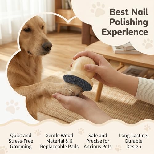 Pet Dog Nail File with 6 Replaceable Sandpaper Sheets, Safe Scratch Pad & Nail - Image 6