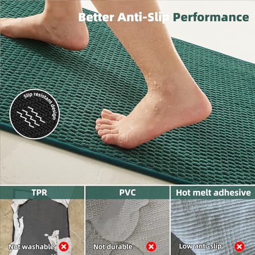 TYUU Toilet Rug, Thin Toilet Rugs U Shaped Washable Non Slip Absorbent Quick - Image 4