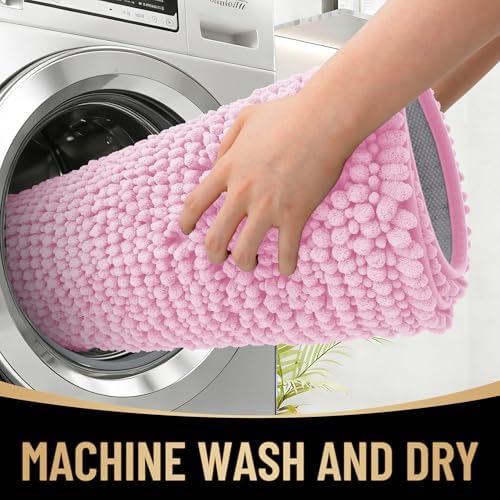 OLANLY Thick Chenille Bathroom Rugs 30x20, Soft Absorbent Bath Mat - Image 4