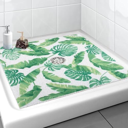 Square Shower Mat, Yonala 24 x 24 Inch Stylish Non Slip Shower Mats by Yonala