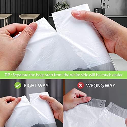 1.6 Gallon Small 220 Counts Strong Drawstring Trash Bags Garbage Bags by Teivio - Image 3