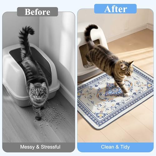 Unicorn Catcher 24"x15" Cat Litter Mat Machine Washable Litter Trapping Pad - Image 5