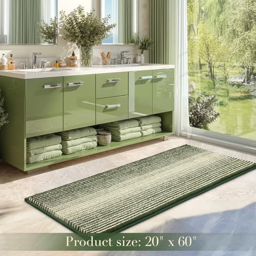 BSICPRO Large Bathroom Rugs Runner, 22x60 Chenille Bath Mats - Image 6