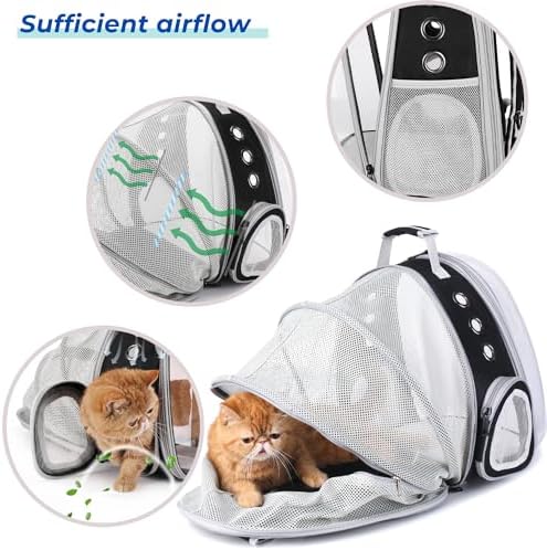 Lollimeow Expandable Bubble Cat Carrier Backpack, Supports up to 14 lbs - Image 4