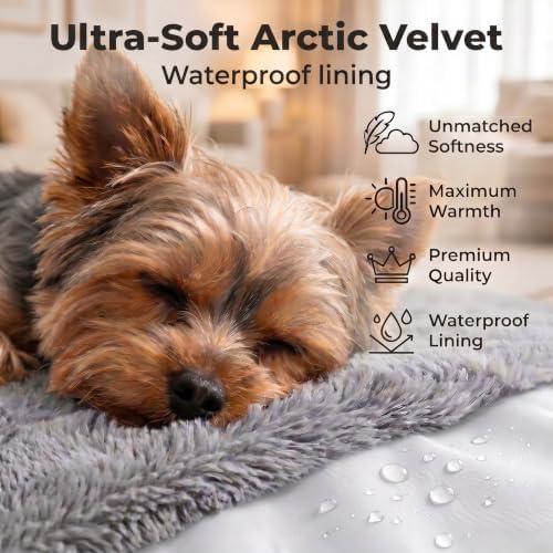 Orthopedic Small Dog Bed 20 x 16Inch, L Shaped Memory Foam Puppy Pet Bed - Image 7