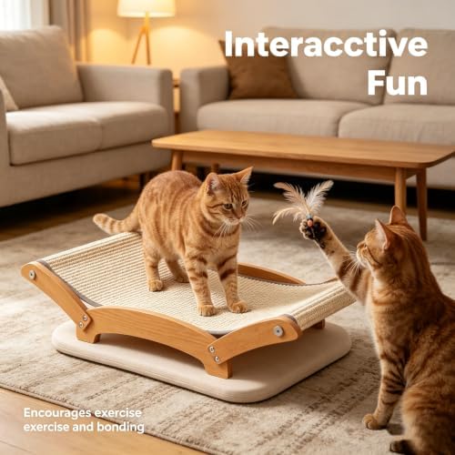 Extra Large Sisal Cat Scratcher Bed, 2-in-1 Lounger and Scratching Pad - Image 4