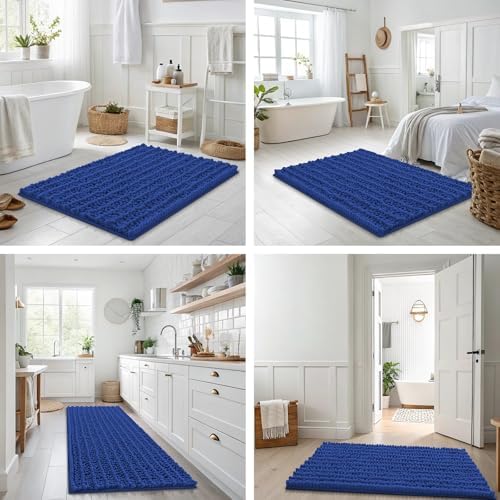 Smiry Bathroom Rugs 47X24, Extra Soft Rubber Backing Chenille Bath Mats - Image 7
