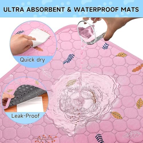 Sunheir Washable Pee Pads for Dogs Large 24" x 72" 2-Pack Reusable Puppy Pads - Image 3