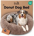 Calming Donut Dog Bed for Small Dogs, Round Dog Bed for Medium & Large Dogs by Petloox