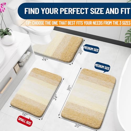 OLANLY Bathroom Runner Rug 44x24, Extra Soft Absorbent Microfiber Bath Rugs - Image 2