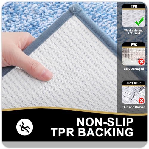 OLANLY Bathroom Runner Rugs 47x20, Long Bath Mats - Image 4