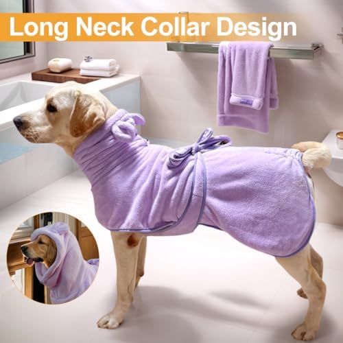 Medium to Large Size Dog Bathrobe, Quick Drying Super Absorbent, Warm Dog Towels - Image 5