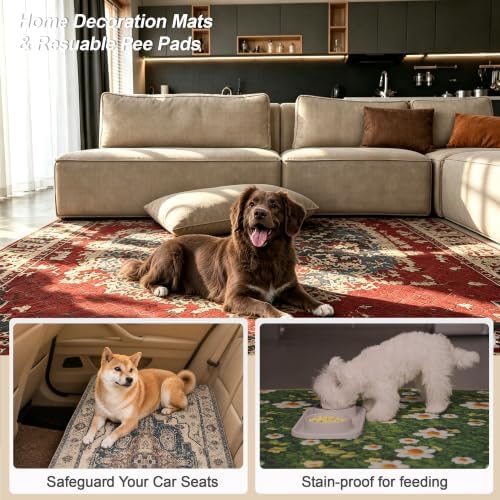 Washable Pee Pads for Dogs 36"x72" 2 Pack Reusable Puppy Potty Pad - Image 2