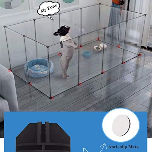 BRIAN & DANY Pet Dog Playpen, Portable Small Animal Transparent Fence Panels - Image 4
