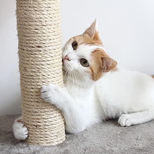 45in Cat Tree with Napping Perches, 2 Story Cat Condo, Cat Scratching Posts - Image 5