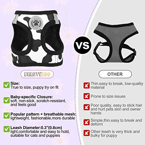 BEAUTYZOO Small Dog Harness and Leash Set, No Pull Puppy Pet Vest - Image 3