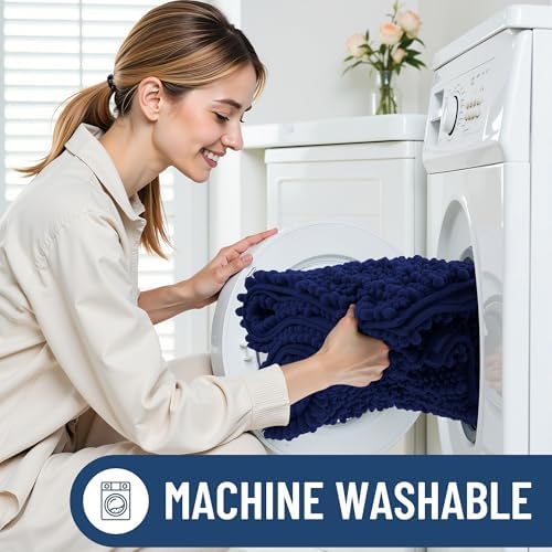 Smiry Bathroom Rugs 30X20, Extra Soft Rubber Backing Chenille Bath Mats - Image 6