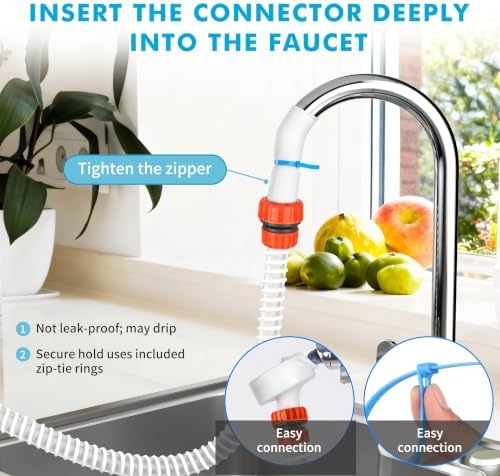 5FT Slip-On Tub Hose, Dog Shower Attachment - Image 3
