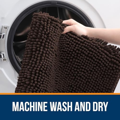 OLANLY Bathroom Rugs 32x20, Extra Soft Absorbent Chenille Bath Rugs - Image 5