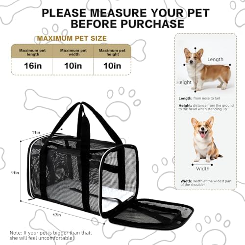 Cat Carrier Dog Carrier Pet Carriers Soft-Sided Cats Bag Animal Carriers Puppy - Image 3
