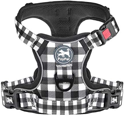 PoyPet Plaid Dog Harness Medium, No Pull Vest by PoyPet