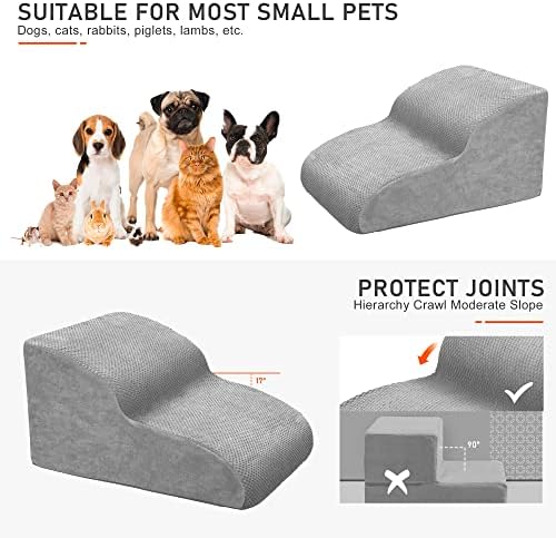 Dog Stairs for Small Dogs, High Density Foam Dog Ramp, Extra Wide Non-Slip Pet - Image 5