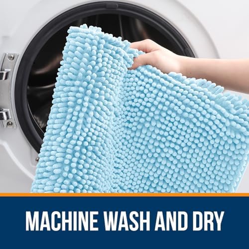 OLANLY Bathroom Rugs 35x24, Extra Soft Absorbent Chenille Bath Rugs - Image 5