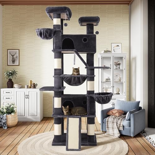 SHA CERLIN 81in Multi-Level Tall Cat Tree Tower - Image 3