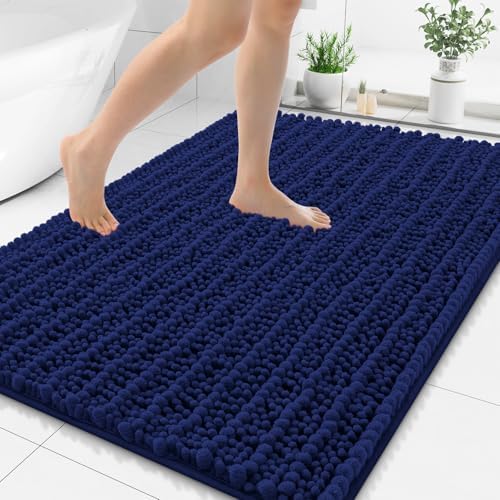 Smiry Bathroom Rugs 71X47, Extra Soft Rubber Backing Chenille Bath Mats by Smiry