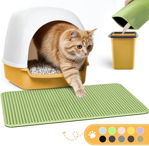 Powools Cat Litter Mat, 23.2 x 14.6 in, Waterproof, Bright Green by Powools