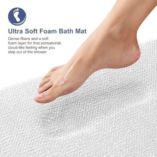 OLANLY Memory Foam Bathroom Runner Rugs 70x24, Absorbent Long Mat - Image 2