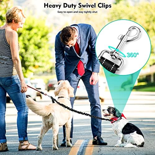 2 Dog Leash, 360° Swivel No Tangle Double Dog Walking & Training Leash - Image 4