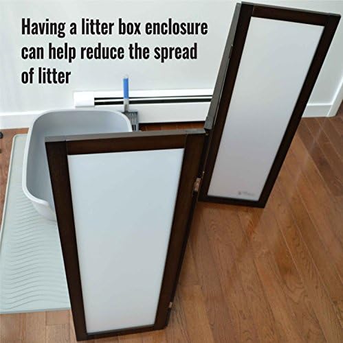 PetFusion Privacy Screen Cat Litter Box Furniture, Walnut Brown - Image 6