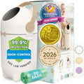 iTouchless Odor-Locking Nursery Pail | 2026 Award-Winning Bin | Boho White by Unknown