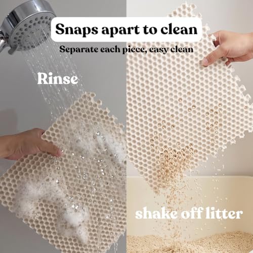 LitterGrid Cat Litter Mat 25.2" x 25.2" 4-Pack - Image 6