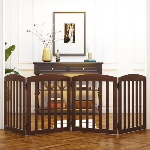SPIRICH Wooden Freestanding Foldable Dog Gate - Image 2