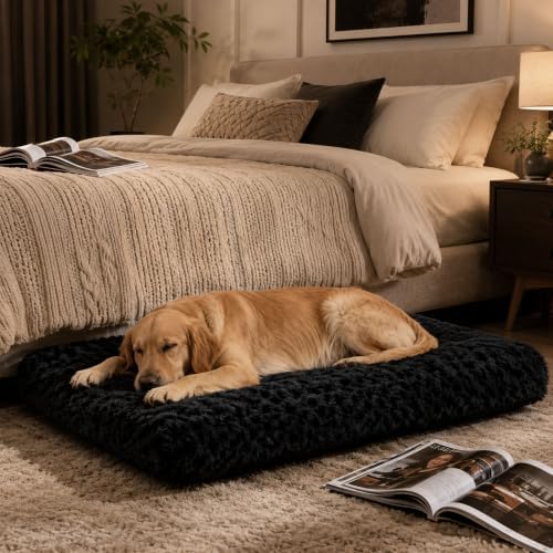 Dog Bed Large Size, Plush Washable Pet Bed Mat, Dog Crate Bed 35"x23" - Image 6