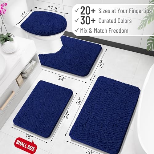 OLANLY Small Bathroom Rugs 30x18, Extra Soft Absorbent Chenille Bath Rugs - Image 2