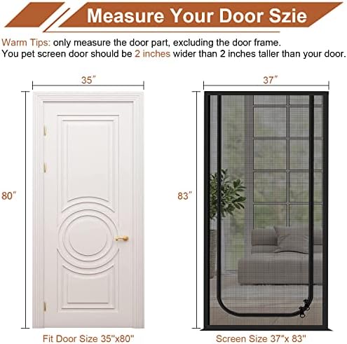 Dixutzi Pet Screen Door Thickened Cat Resistant Mesh Screen Door - Image 3
