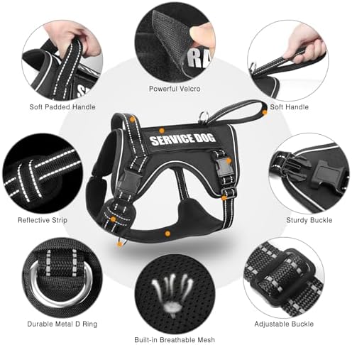 WINSEE Tactical Dog Harness, No Pull Dog Harness - Image 3