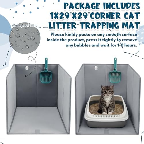 24"L×16.14"W×16.14"H Foldable Cat Litter Box Enclosure Splash Guard - Image 4