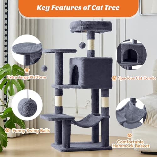 Sweetcrispy 44 Inch Cat Tree Tower - Image 3