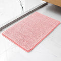 Chenille Bathroom Rug 20"x32" Pink, Non-Slip Plush Bath Mat by Kildoss